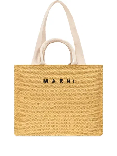 Geantă shopper Marni galben