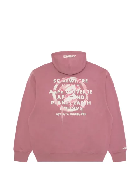 Hanorac cu glugă Aape By A Bathing Ape cu imagine roz