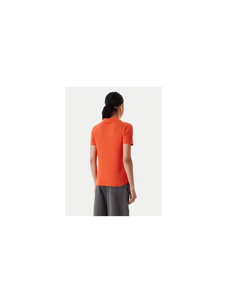 Tommy Hilfiger Polo majica Fine Regular Fit oranžna