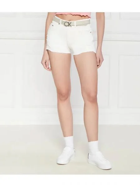 Tommy Jeans De blugi pantaloni scurți alb