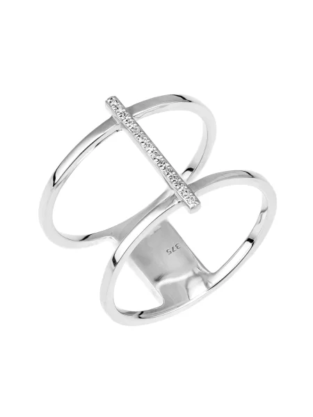 DIAMANT LETERNEL Prsteň Ring aus Weißgold mit Diamant strieborná