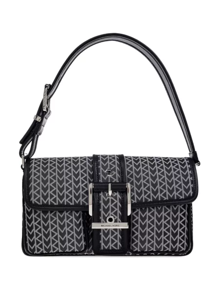 Papuci tip mules Michael Michael Kors din piele chunky cu imagine negru
