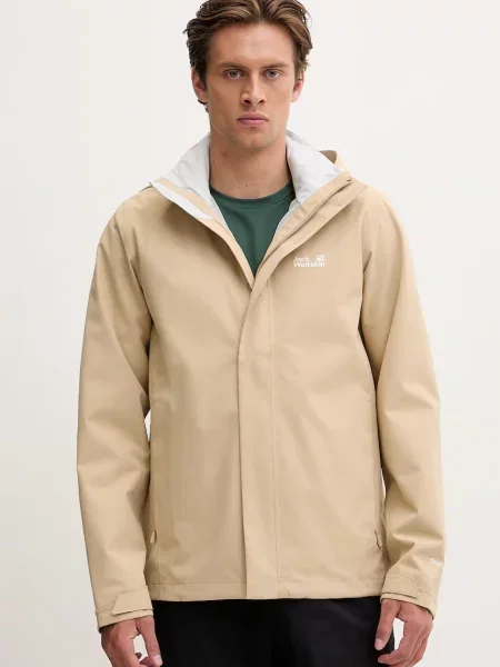 Jack Wolfskin Αδιάβροχο μπουφάν Trailtime 2L μπεζ