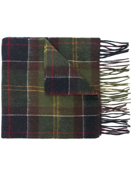 Fular Barbour în carouri verde