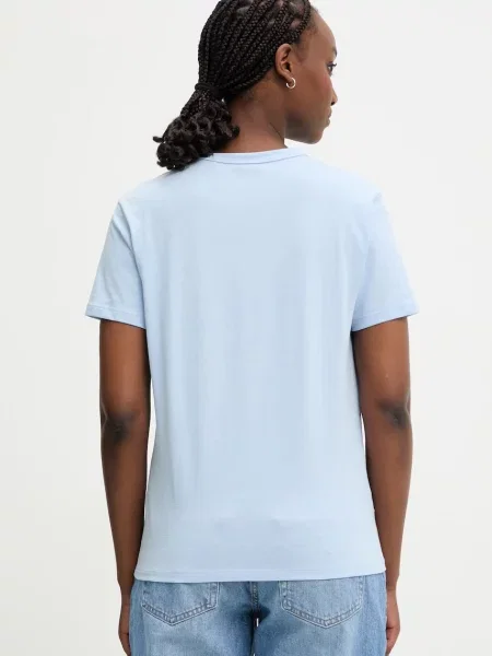 HUGO t-shirt basic niebieska