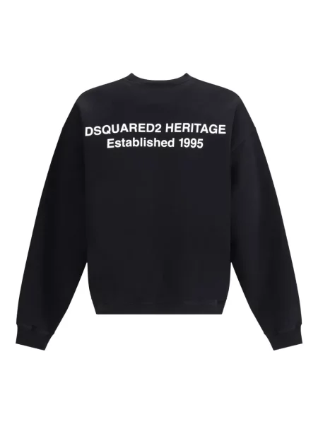 Hanorac crewneck Dsquared2 cu imagine negru