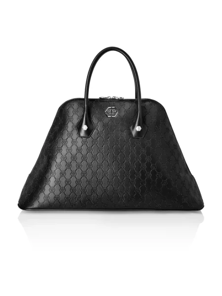 Torebka Philipp Plein skórzana czarna