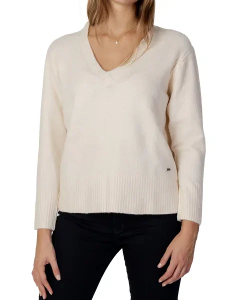 Pulover Pepe Jeans cu decolteu în V negru