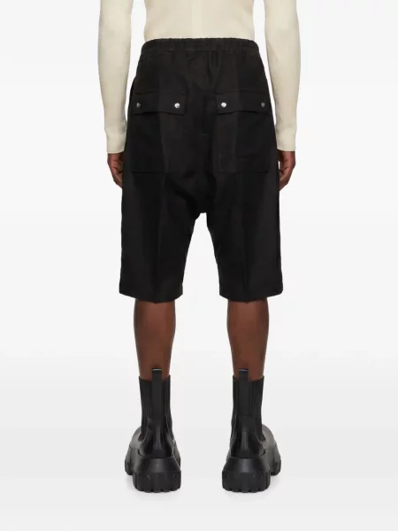 Pantaloni scurți Rick Owens cu cordon negru