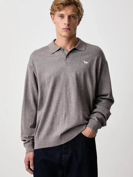 Maison Kitsuné Profile Fox pulover din lână pentru bărbați