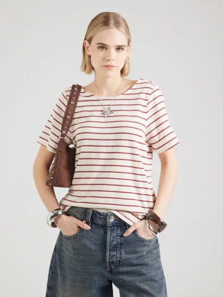 ONLY Tricou ONLJANA castaniu alb