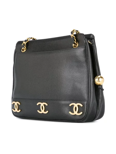 Náhrdelník Chanel Pre-owned s autogramem černý