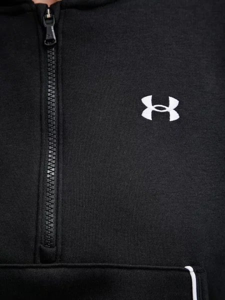 Меланжевый свитер Under Armour с капюшоном черный