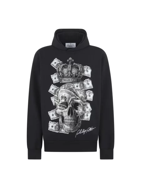 Bluza z kapturem Philipp Plein z kapturem czarna