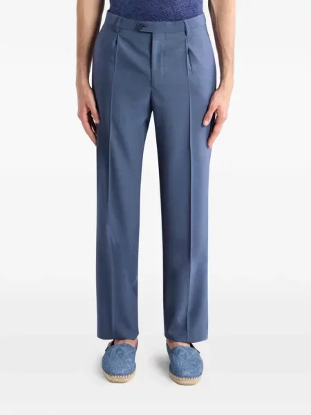Pantaloni Etro de lână albastru