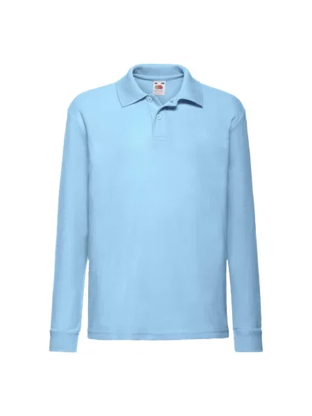 Tricou polo copii Fruit Of The Loom albastru