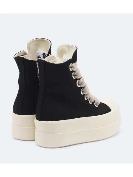 Sneakerși Rick Owens din canvas negru