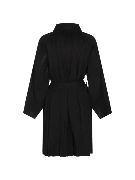 Cu centură palton Pleats Please Issey Miyake negru