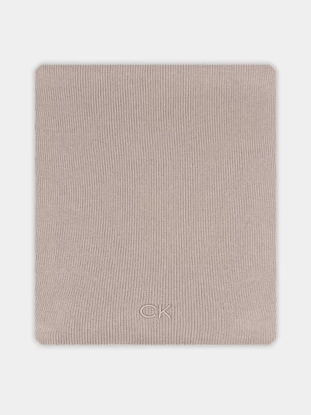 Calvin Klein Шарф Бавовна/поліестер бежевий