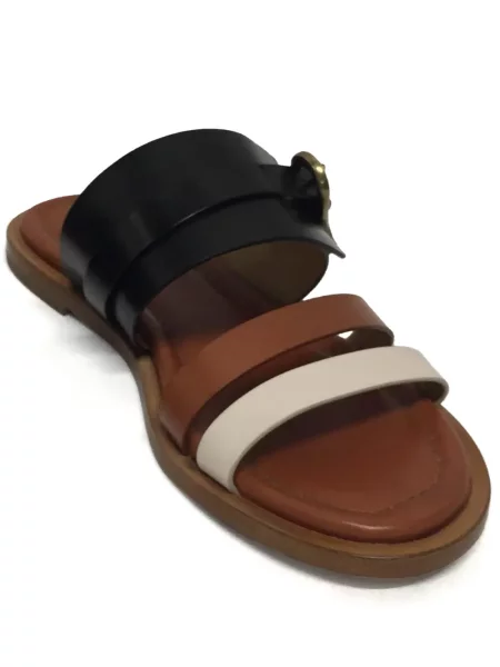 Sandale Sartore din piele cu cataramă maro