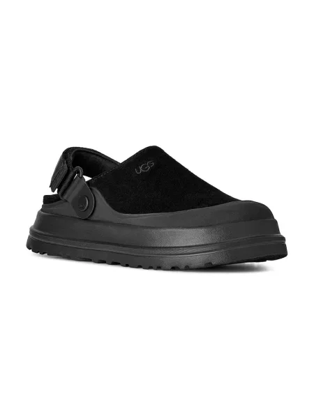 Șlapi Ugg din piele de căprioară negru