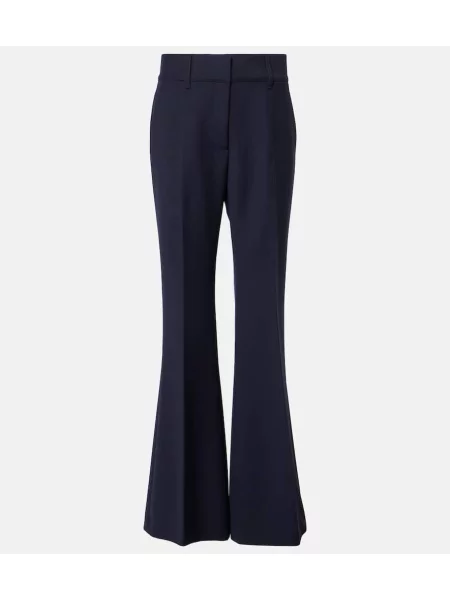 Pantaloni Gabriela Hearst de lână albastru