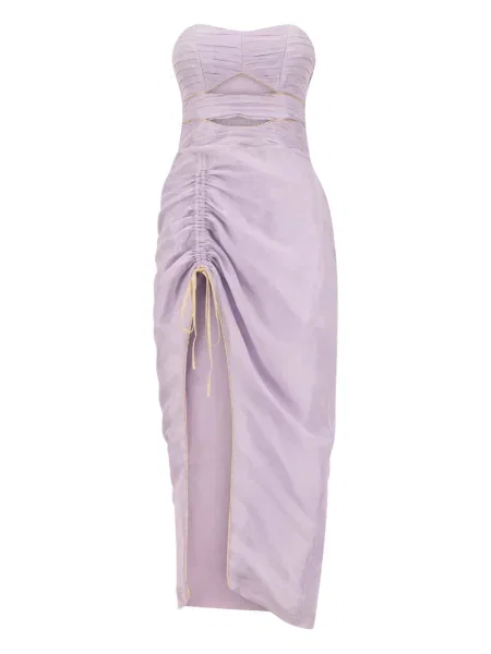 Rochie midi Sana Osmani până la genunchi de costum violet