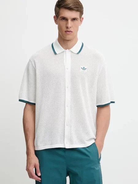 Srajca adidas Originals Knitted Shirt bela
