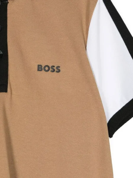 Koszulka polo dziecięca Bosswear brązowa
