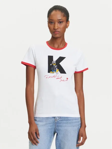 Тениска Karl Lagerfeld KL X DISNEY дамска бяло