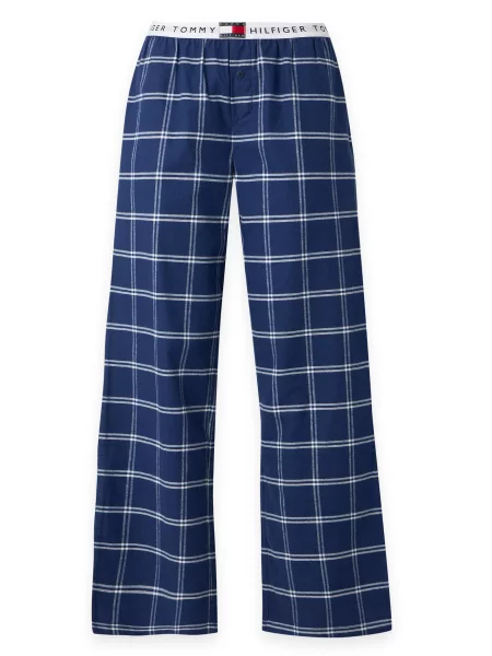 TOMMY HILFIGER Pantaloni de pijama Heritage bleumarin alb