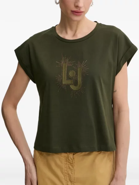 Tricou Liu Jo cu broderie verde
