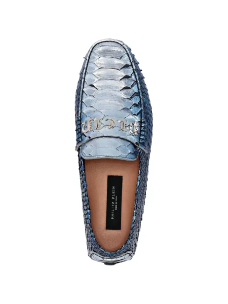 Кожени лоуфъри Philipp Plein синьо