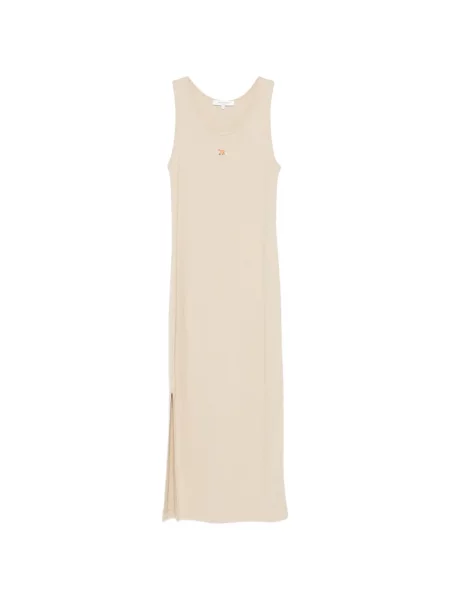 Rochie Maison Kitsune cu broderie de costum cu nervuri