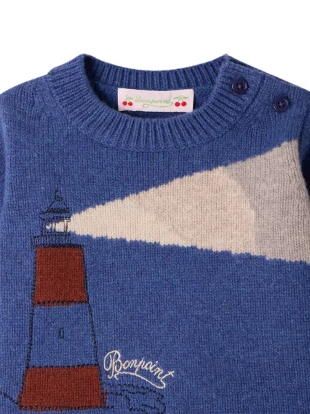 Sweter dziecięcy Bonpoint niebieski