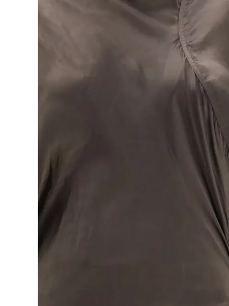 Rochie Rick Owens asimetrică drapată maro
