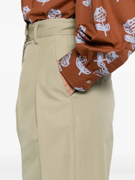 Pantaloni La Doublej plisate verde