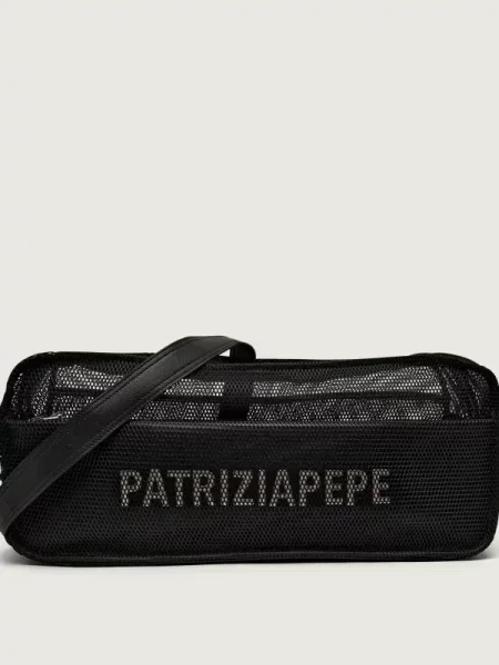 Patrizia Pepe Sport táska bőr hozzáadásával fekete
