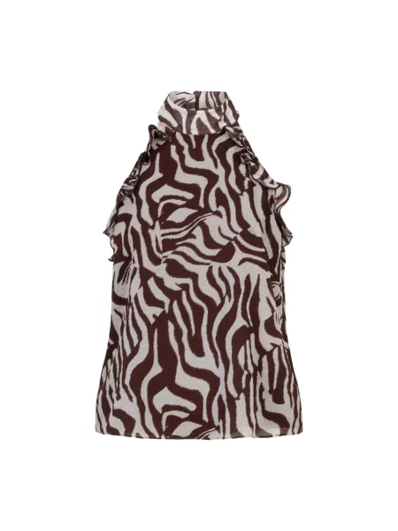 Top Dante 6 z dekoltem halter brązowy