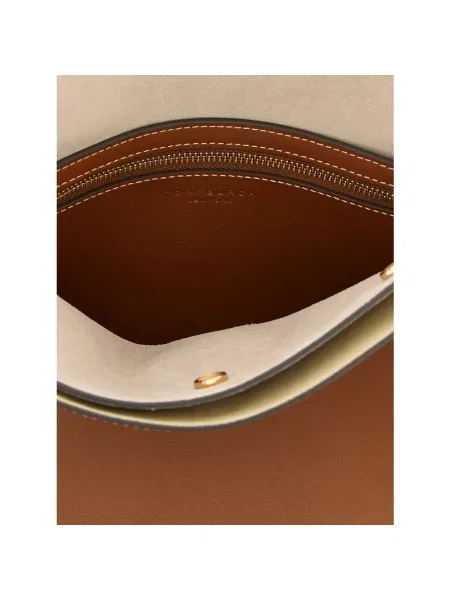 Tory Burch torebka tote skórzana Lee Radziwill brązowa