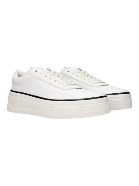 Sneakersy Jil Sander skórzane na platformie białe