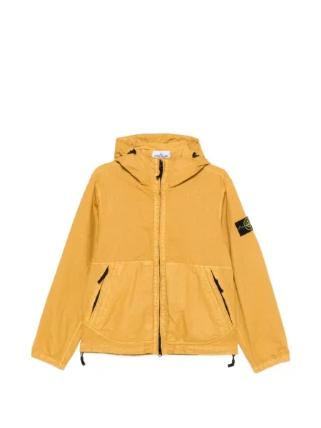 Μπουφάν Stone Island με κουκούλα πέτρες κίτρινο