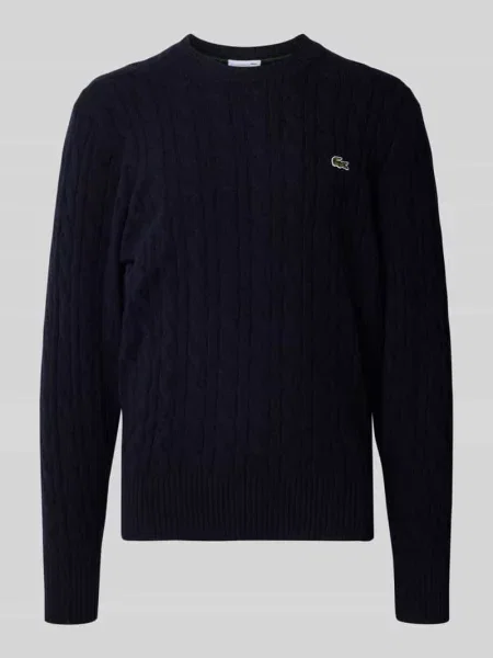 Sweter Lacoste wełniany niebieski