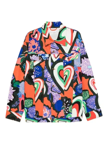 Kurtka jeansowa Area z nadrukiem pomarańczowa