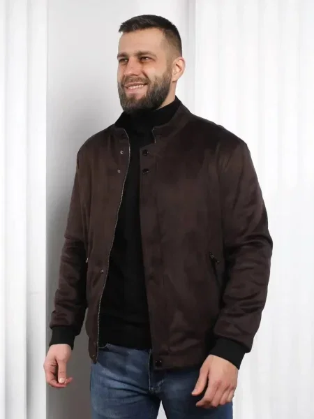 Демісезонна куртка UVENTUM штучна замша коричневий