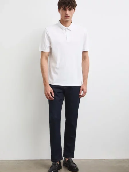 Medicine polo majica z elastanom bela