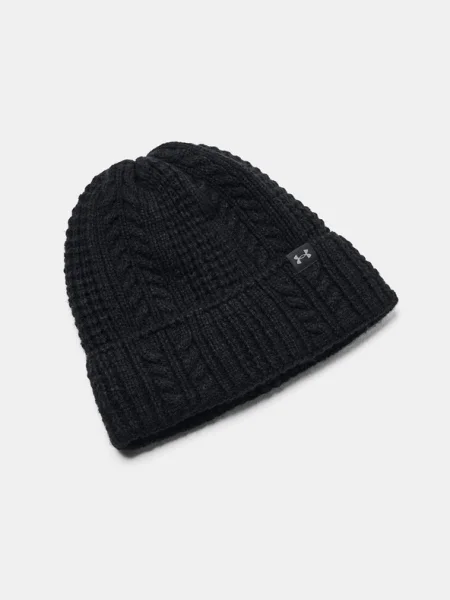 Плетена шапка Under Armour черно