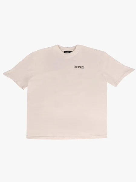 Dropsize Tricou crem maro