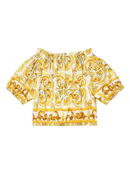 Bluzka dziecięca Dolce And Gabbana żółta