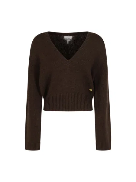 Sweter Ganni brązowy